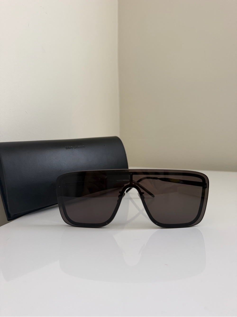 SAINT LAURENT Mask Shield Mirrored Sunglasses